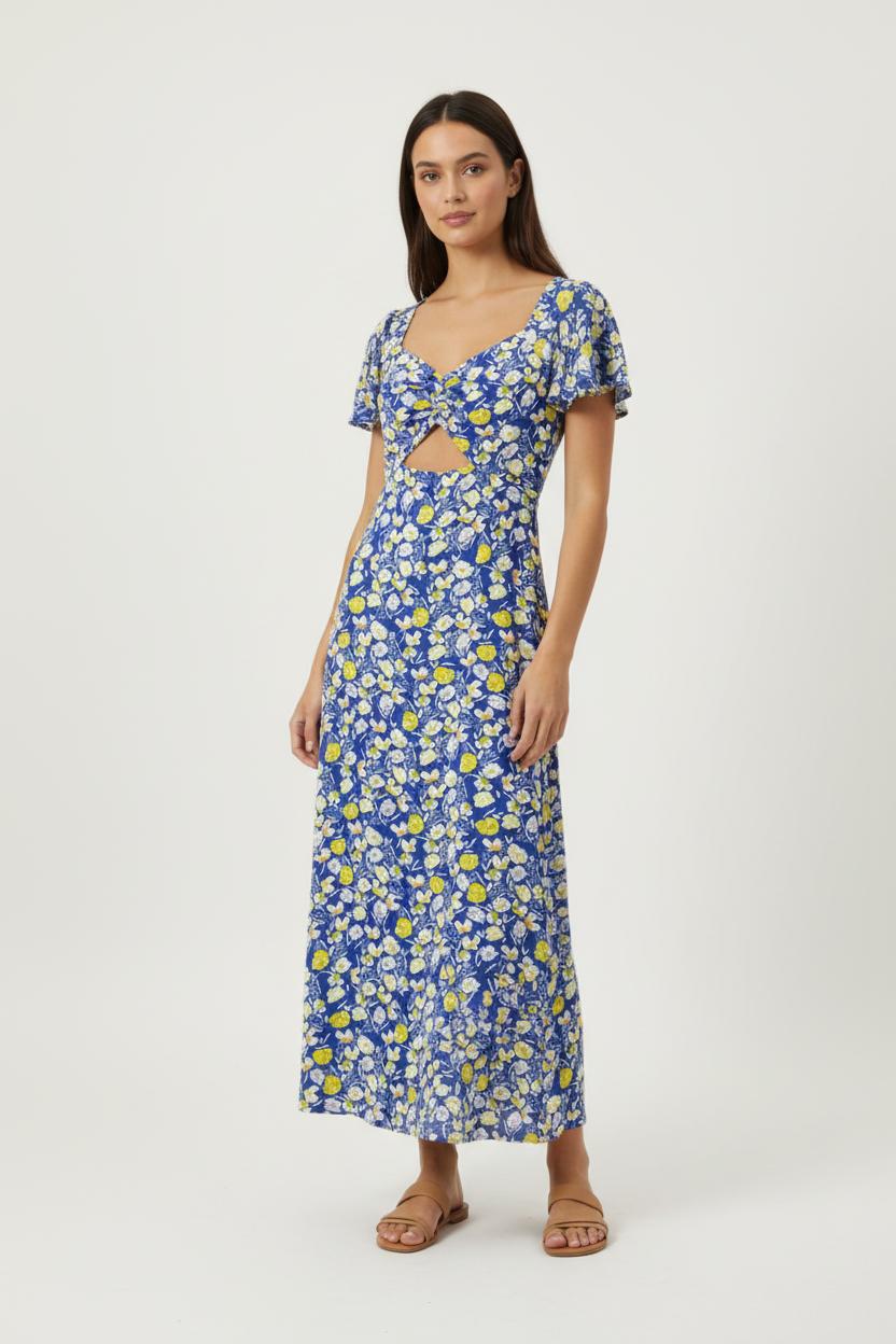 Robe Longue Bleue et Jaune - Taille S/36 de la marque Karl Marc John | PARAD90115 - Vendu par Paradigme - Image 1