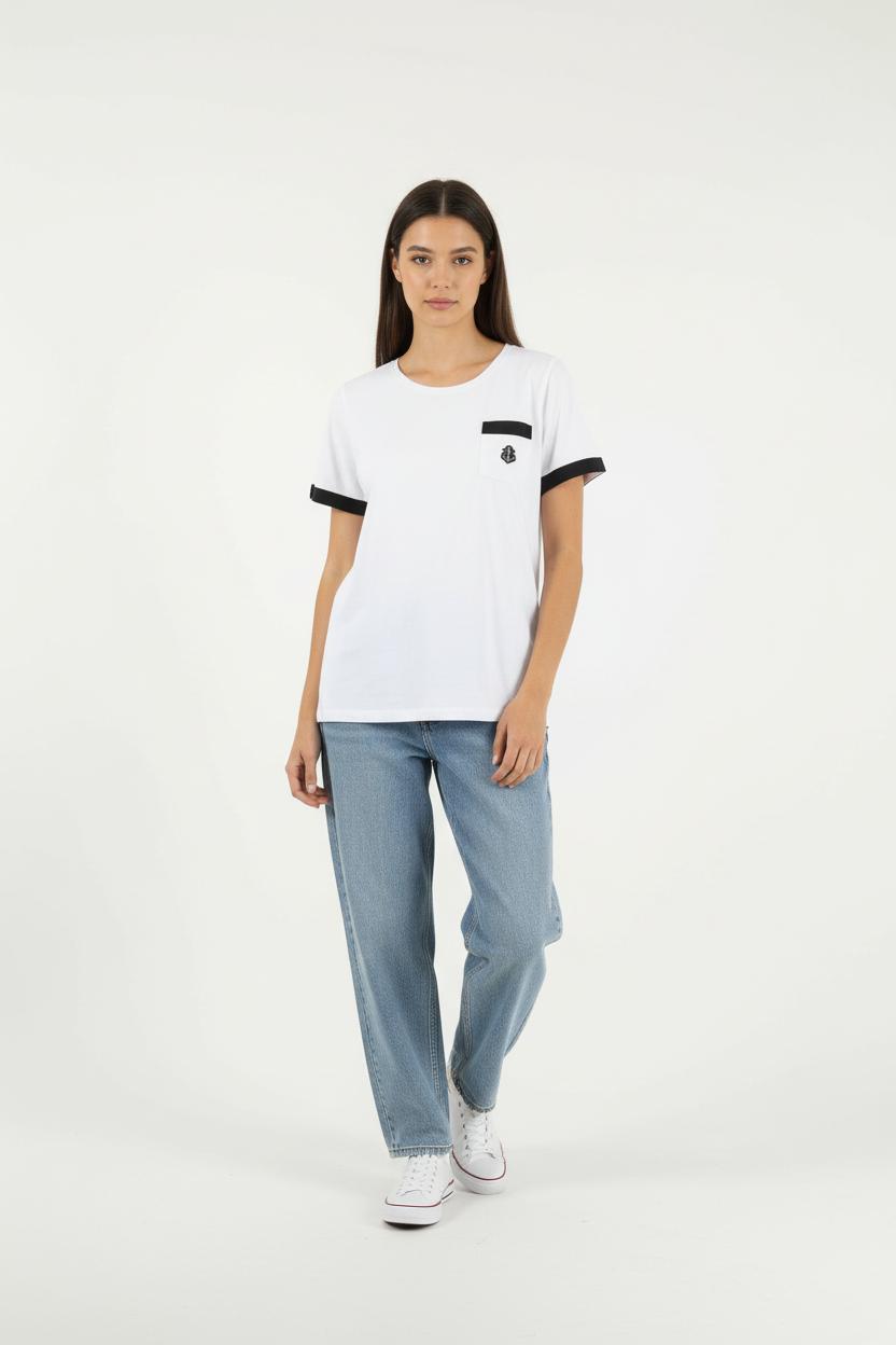 T-shirt Blanc et Noir - Taille XXL/44 de la marque Weill | PARAD90123 - Vendu par Paradigme - Image 1
