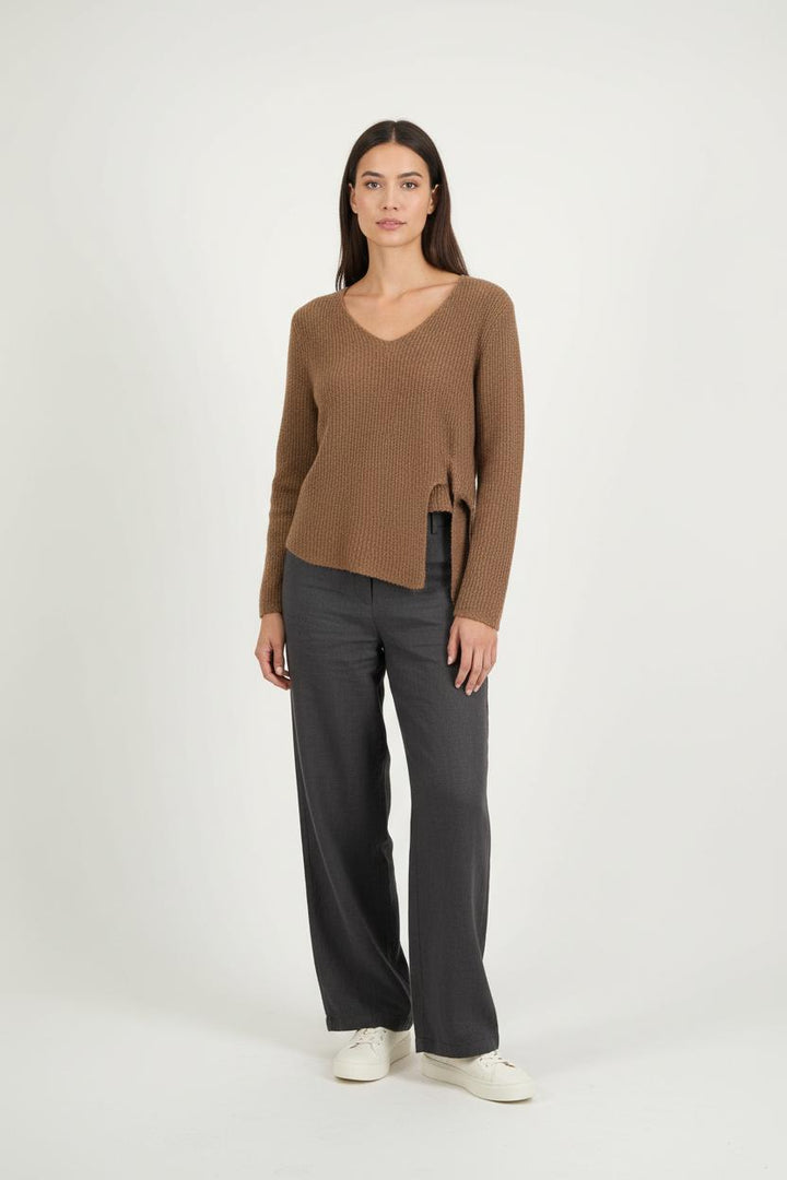 Pull Marron - Taille XS/34 de la marque La Fée Maraboutée | PARAD90126 - Vendu par Paradigme - Image 1