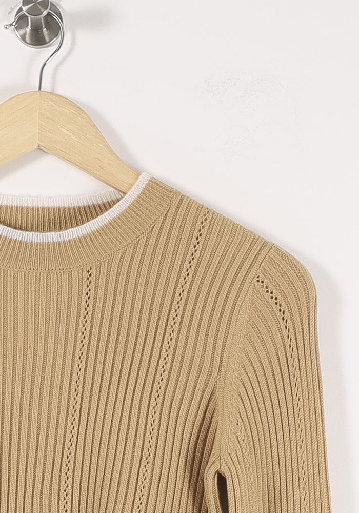 Pull Beige - Taille M/38 de la marque Tara Jarmon | PARAD90137 - Vendu par Paradigme - Image 3