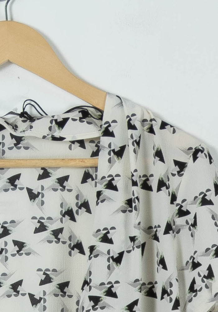 Blouse Blanche et Noire - Taille M/38 de la marque IKKS | PARAD90144 - Vendu par Paradigme - Image 3