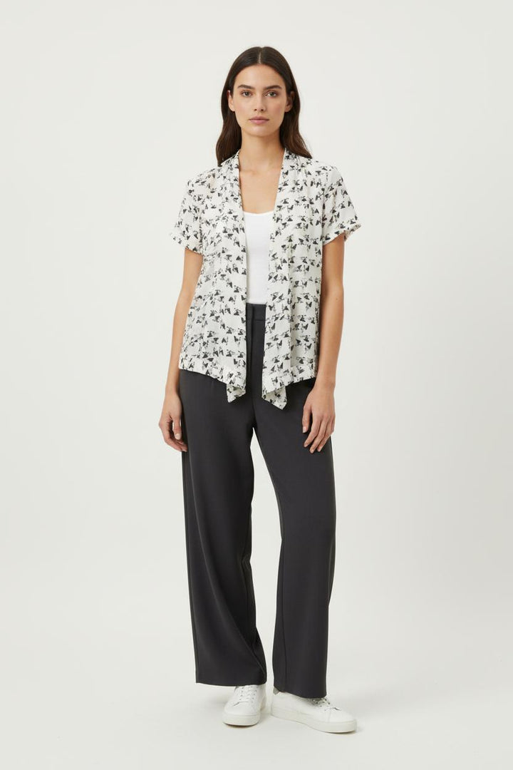 Blouse Blanche et Noire - Taille M/38 de la marque IKKS | PARAD90144 - Vendu par Paradigme - Image 1