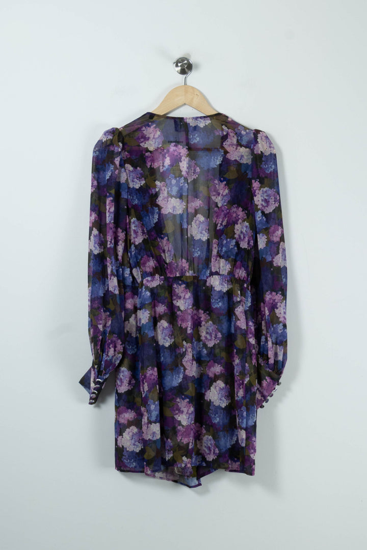 Robe Portefeuille Violette et Bleue - Taille S/36 de la marque The Kooples | PARAD90148 - Vendu par Paradigme - Image 4