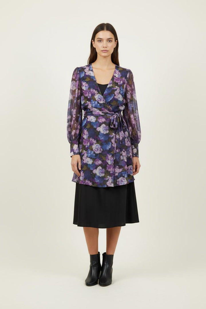 Robe Portefeuille Violette et Bleue - Taille S/36 de la marque The Kooples | PARAD90148 - Vendu par Paradigme - Image 1