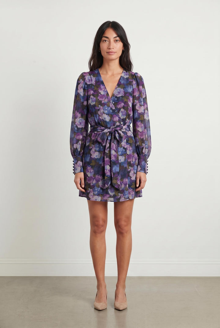 Robe Portefeuille Violette et Bleue - Taille S/36