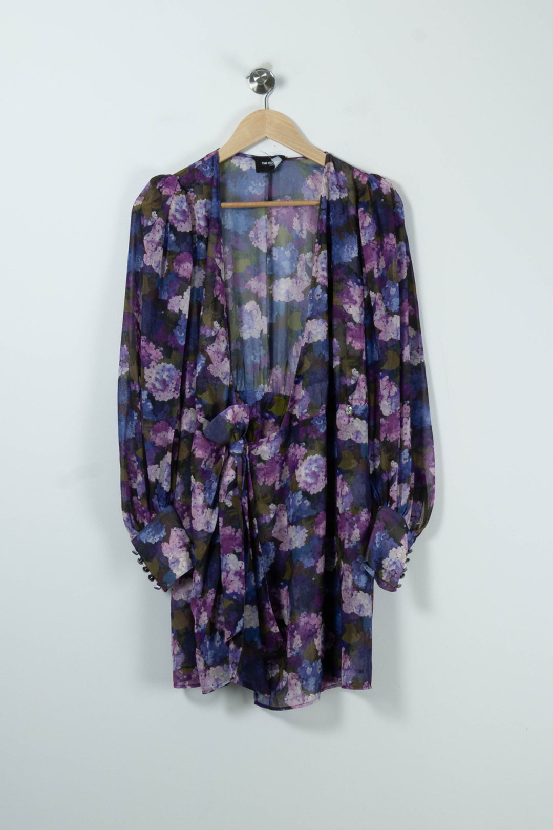 Robe Portefeuille Violette et Bleue - Taille S/36 de la marque The Kooples | PARAD90148 - Vendu par Paradigme - Image 2