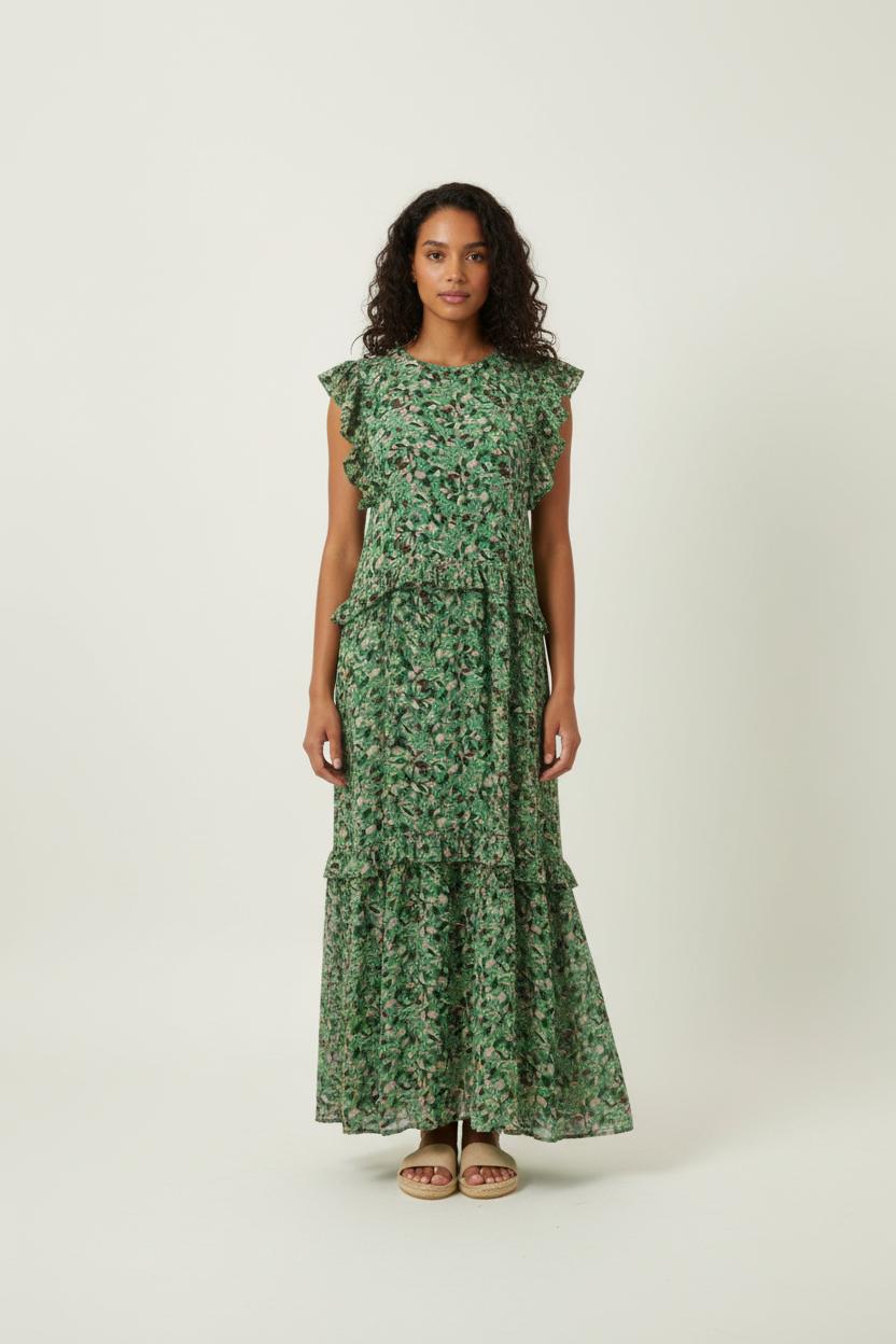 Robe Longue Verte - Taille XS/34 de la marque ba&sh | PARAD90154 - Vendu par Paradigme - Image 1