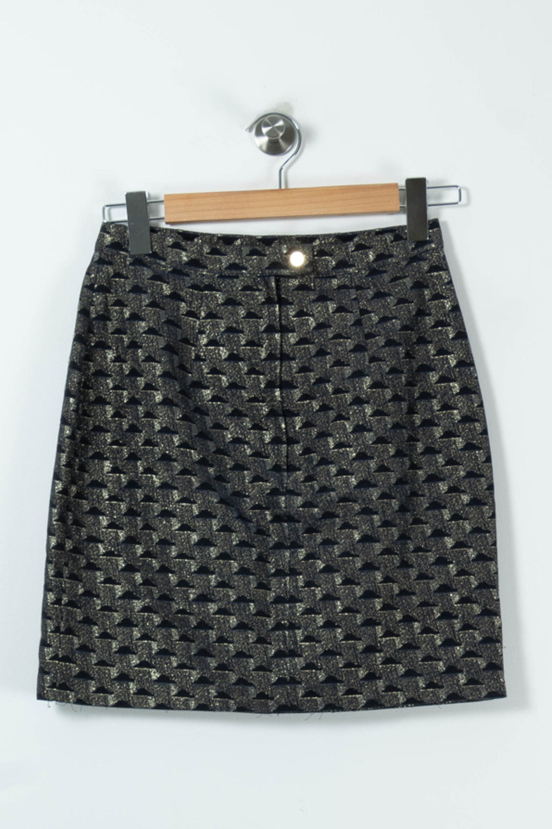 Jupe Droite Noir et Doré - Taille S/36 de la marque Des petits hauts | PARAD90155 - Vendu par Paradigme - Image 4