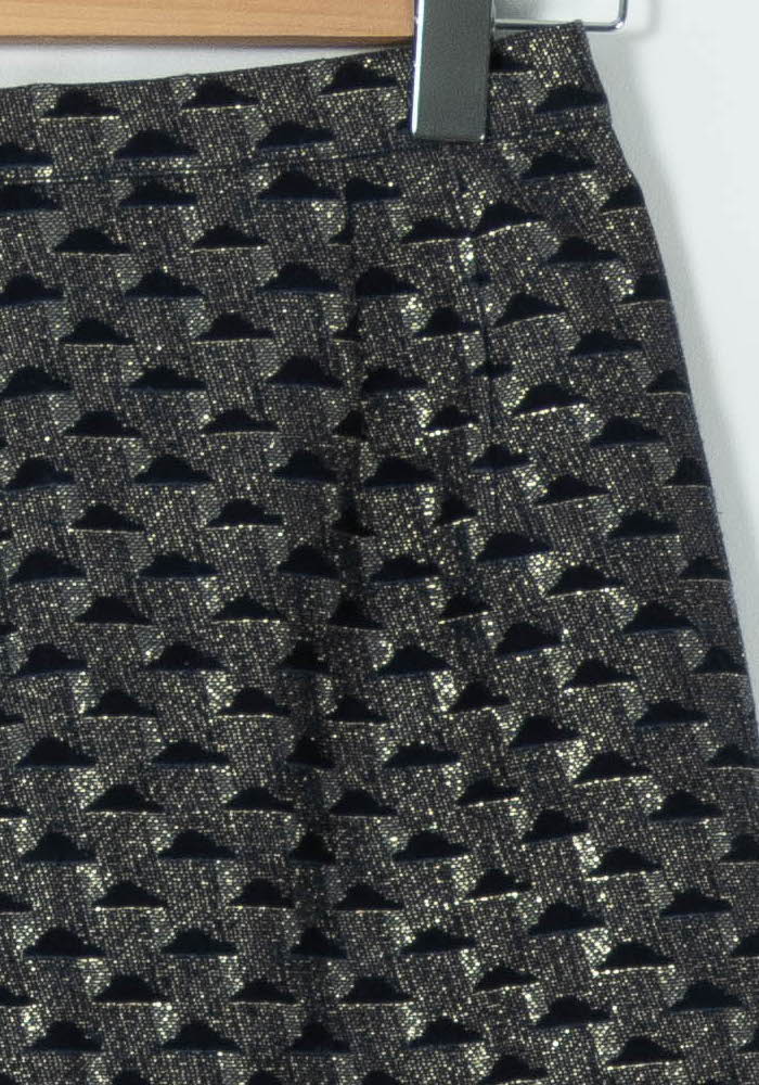 Jupe Droite Noir et Doré - Taille S/36 de la marque Des petits hauts | PARAD90155 - Vendu par Paradigme - Image 3