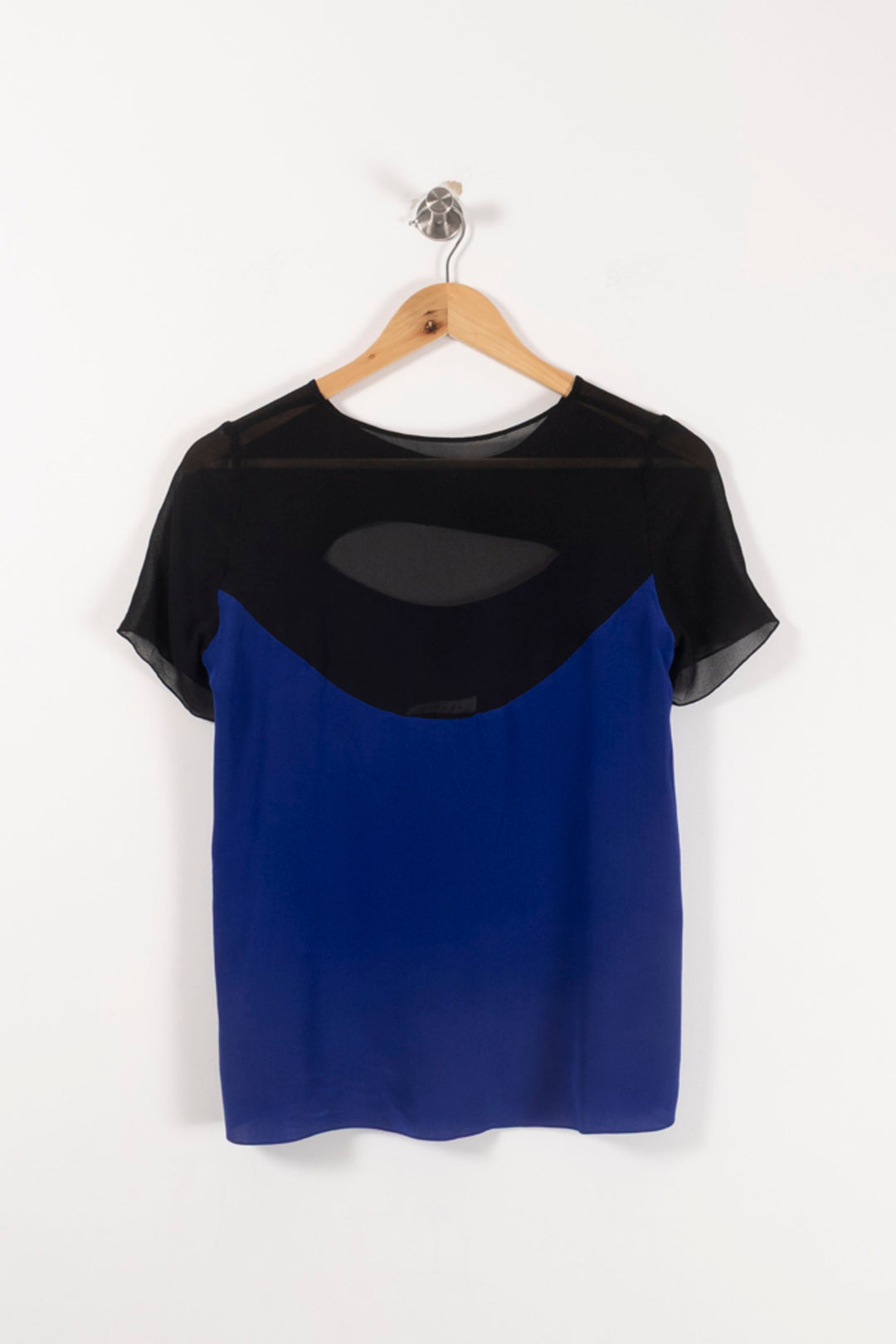 Blouse Bleu et Noire - Taille M/38 de la marque Sandro | PARAD90162 - Vendu par Paradigme - Image 4