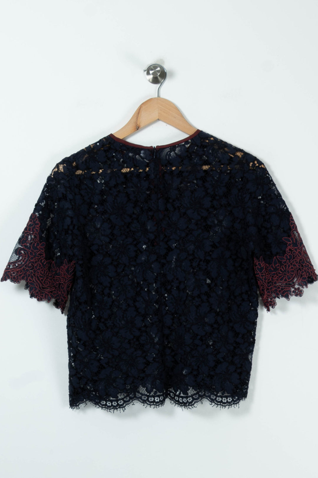 Blouse Bleu et Bordeaux - Taille S/36 de la marque Sandro | PARAD90164 - Vendu par Paradigme - Image 4