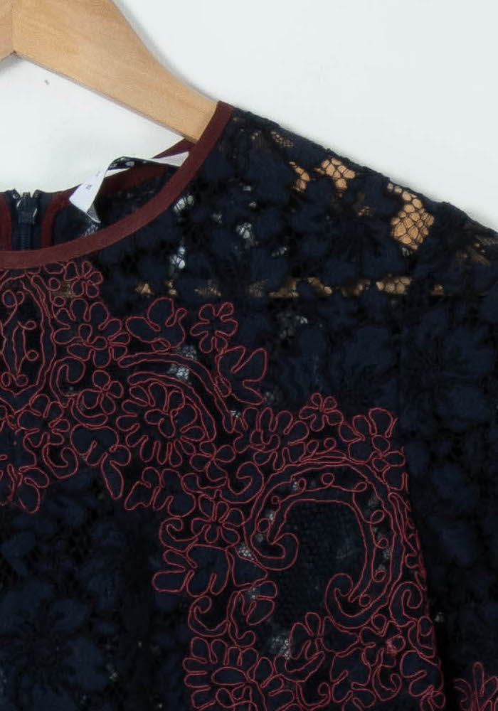 Blouse Bleu et Bordeaux - Taille S/36 de la marque Sandro | PARAD90164 - Vendu par Paradigme - Image 3
