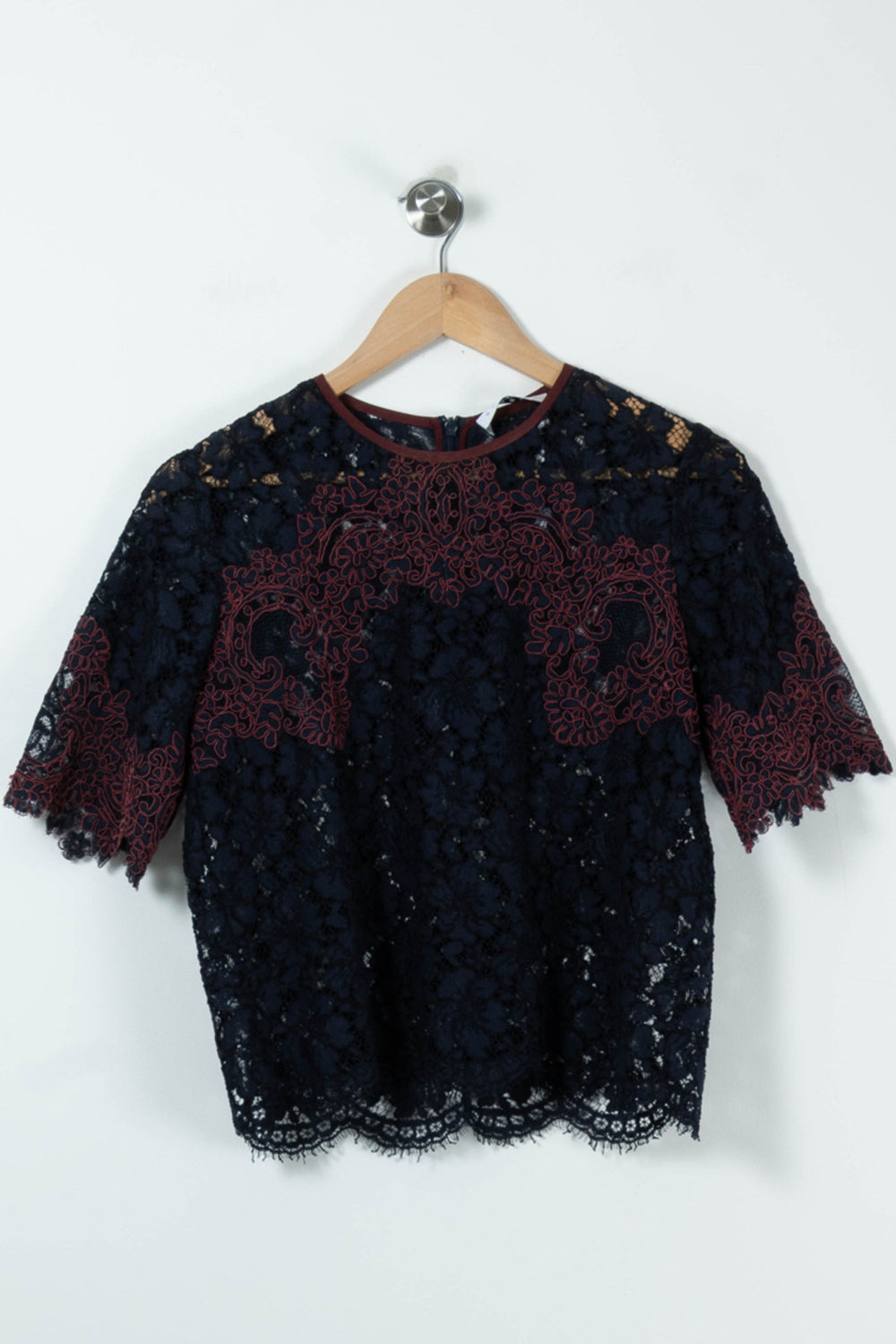 Blouse Bleu et Bordeaux - Taille S/36 de la marque Sandro | PARAD90164 - Vendu par Paradigme - Image 2
