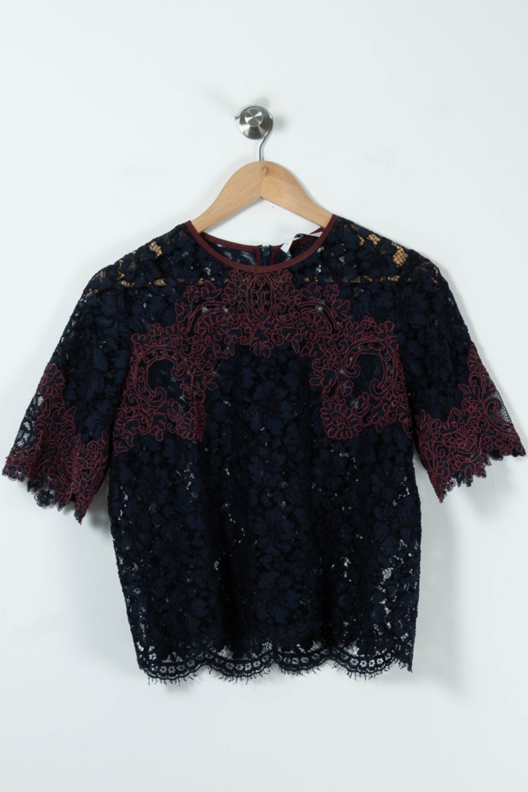 Blouse Bleu et Bordeaux - Taille S/36 de la marque Sandro | PARAD90164 - Vendu par Paradigme - Image 2
