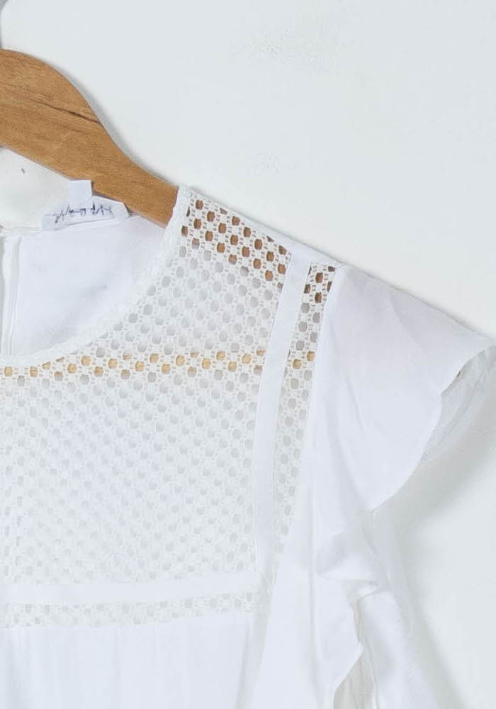 Blouse Blanche - Taille M/38 de la marque Claudie Pierlot | PARAD90169 - Vendu par Paradigme - Image 3