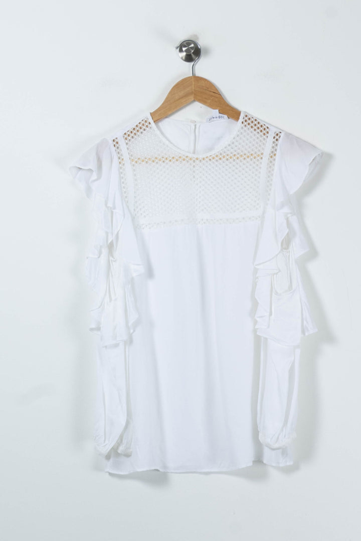 Blouse Blanche - Taille M/38 de la marque Claudie Pierlot | PARAD90169 - Vendu par Paradigme - Image 2