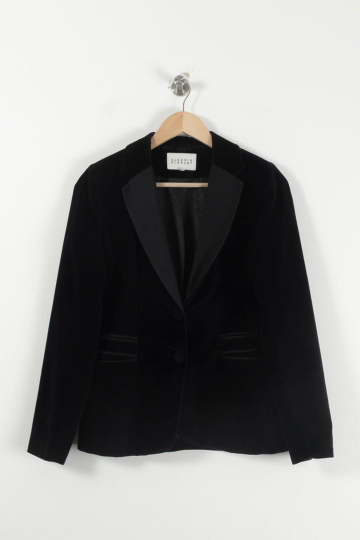 Veste Noire - Taille M/38 de la marque Claudie Pierlot | PARAD90176 - Vendu par Paradigme - Image 2