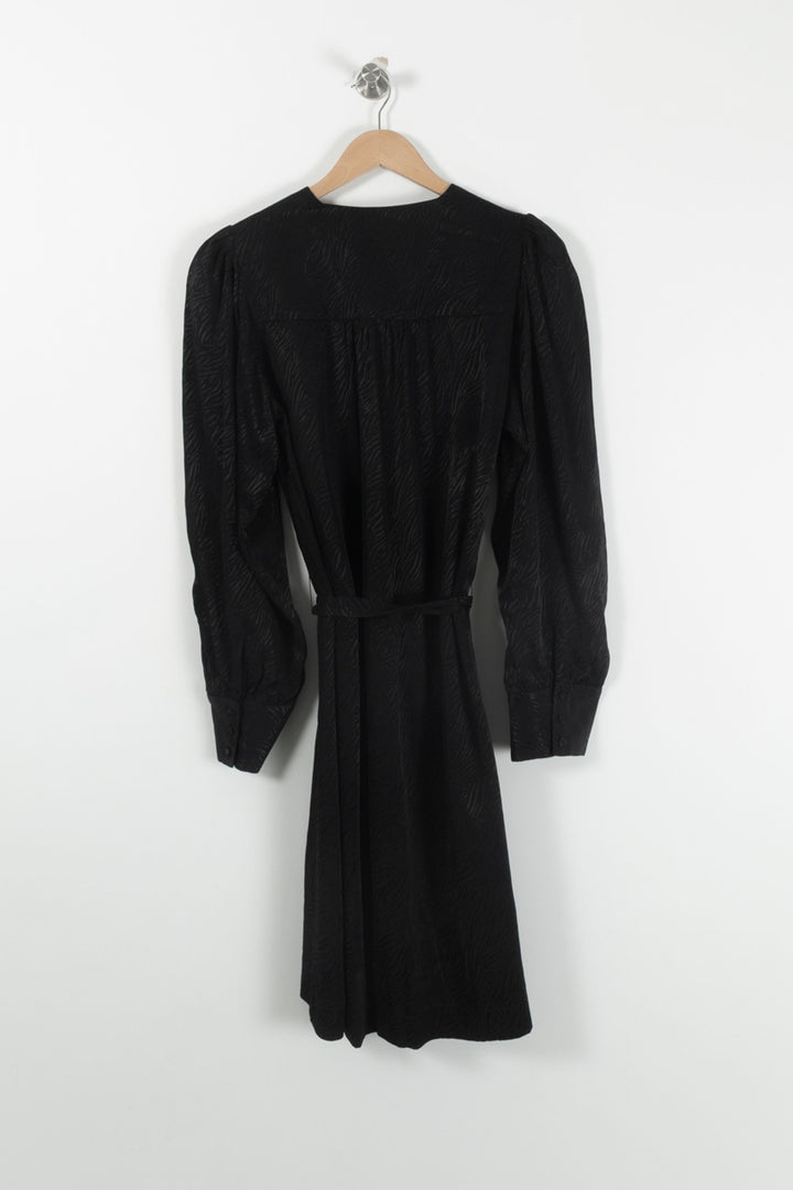 Robe Portefeuille Noire - Taille L/40 de la marque Caroll | PARAD90207 - Vendu par Paradigme - Image 4