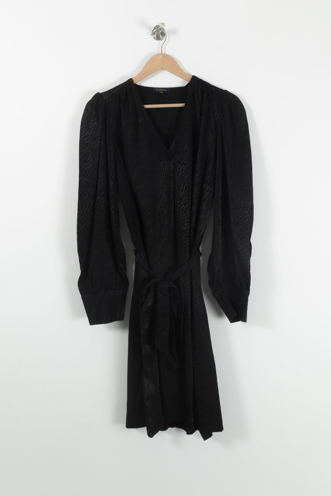 Robe Portefeuille Noire - Taille L/40 de la marque Caroll | PARAD90207 - Vendu par Paradigme - Image 2