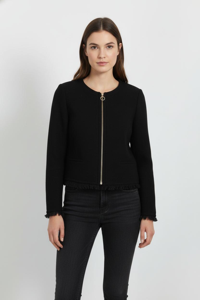 Veste Noire - Taille S/36 de la marque Claudie Pierlot | PARAD90215 - Vendu par Paradigme - Image 1