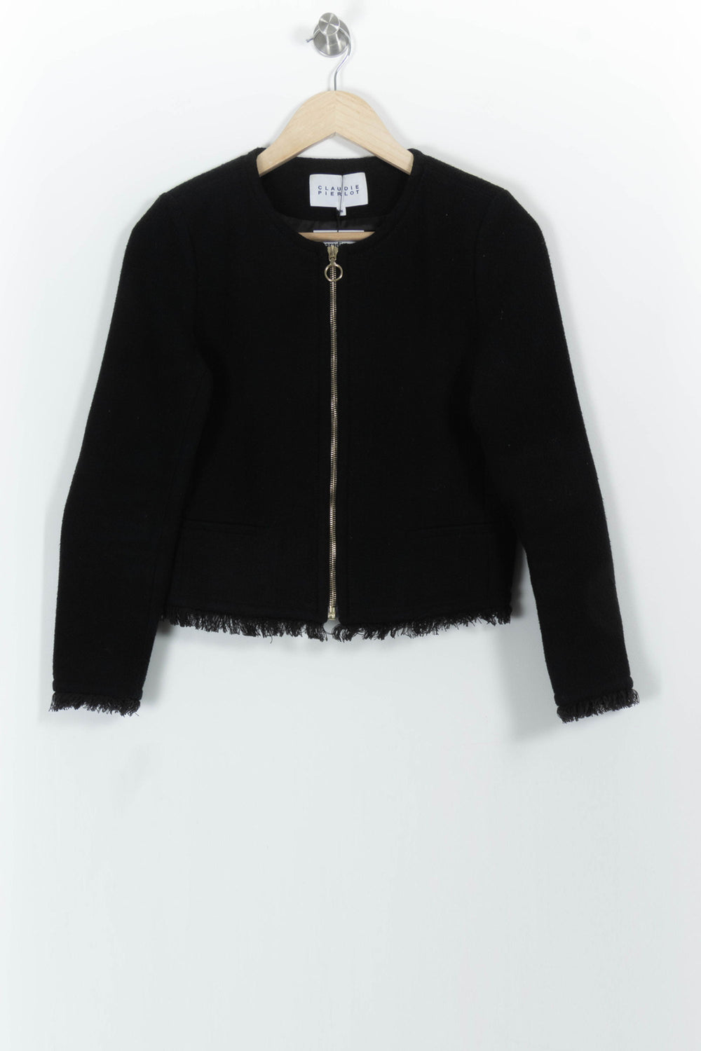 Veste Noire - Taille S/36 de la marque Claudie Pierlot | PARAD90215 - Vendu par Paradigme - Image 2