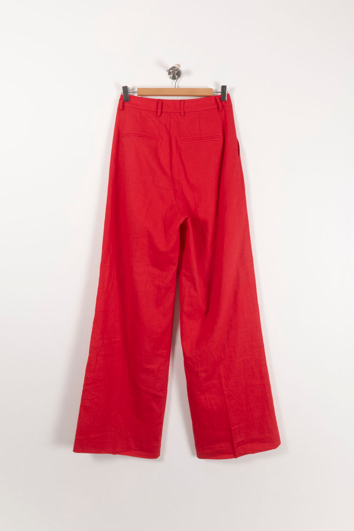 Pantalon Large Rouge - Taille S/36 de la marque Grace & Mila | PARAD90217 - Vendu par Paradigme - Image 4
