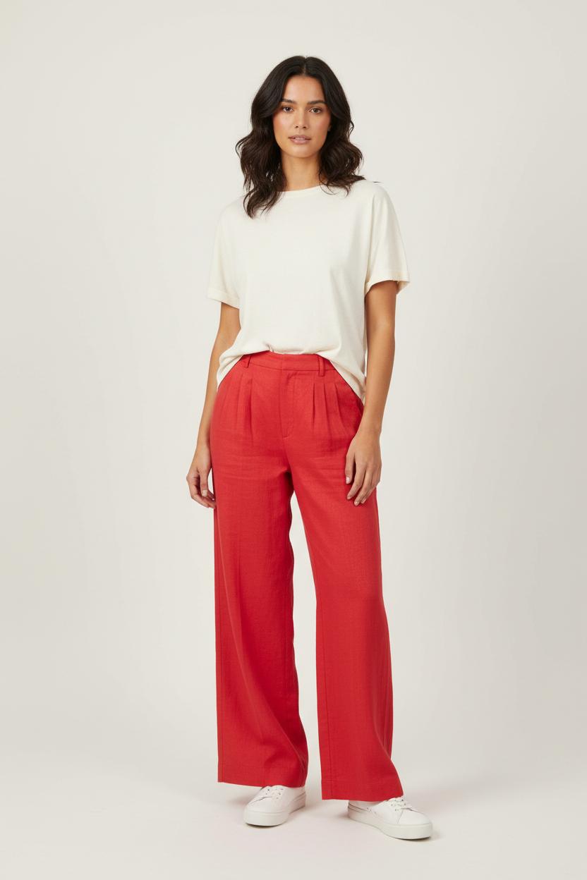 Pantalon Large Rouge - Taille S/36 de la marque Grace & Mila | PARAD90217 - Vendu par Paradigme - Image 1