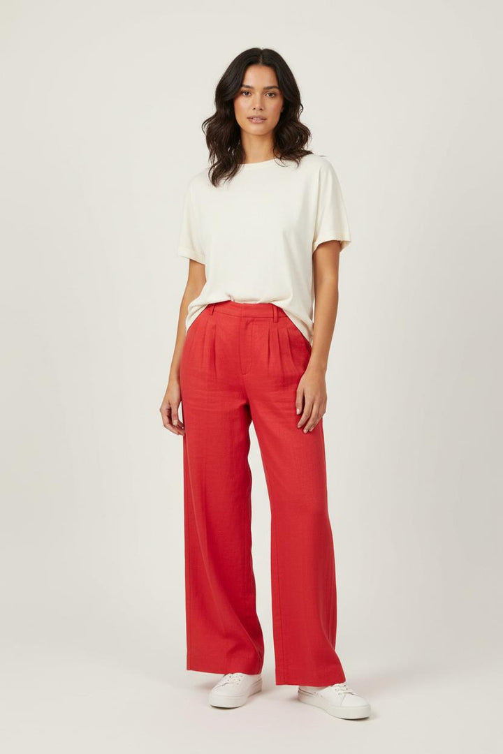 Pantalon Large Rouge - Taille S/36 de la marque Grace & Mila | PARAD90217 - Vendu par Paradigme - Image 1