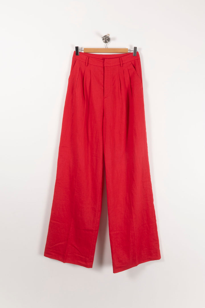 Pantalon Large Rouge - Taille S/36 de la marque Grace & Mila | PARAD90217 - Vendu par Paradigme - Image 2