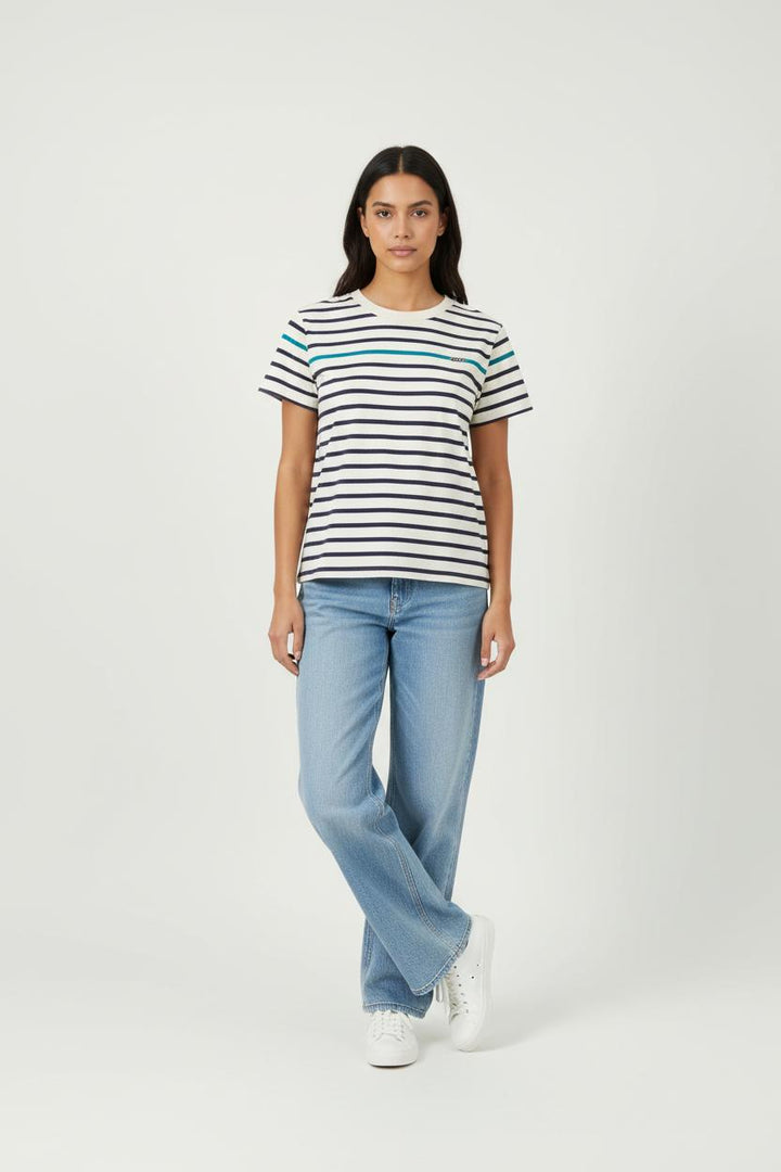 Marinière Blanc et Bleu - Taille XS/34 de la marque Comptoir des Cotonniers | PARAD90239 - Vendu par Paradigme - Image 1