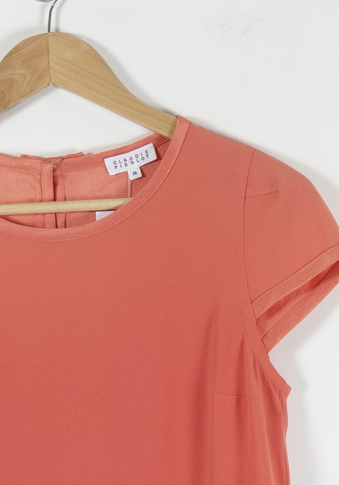Robe Droite Rose - Taille S/36 de la marque Claudie Pierlot | PARAD90261 - Vendu par Paradigme - Image 3