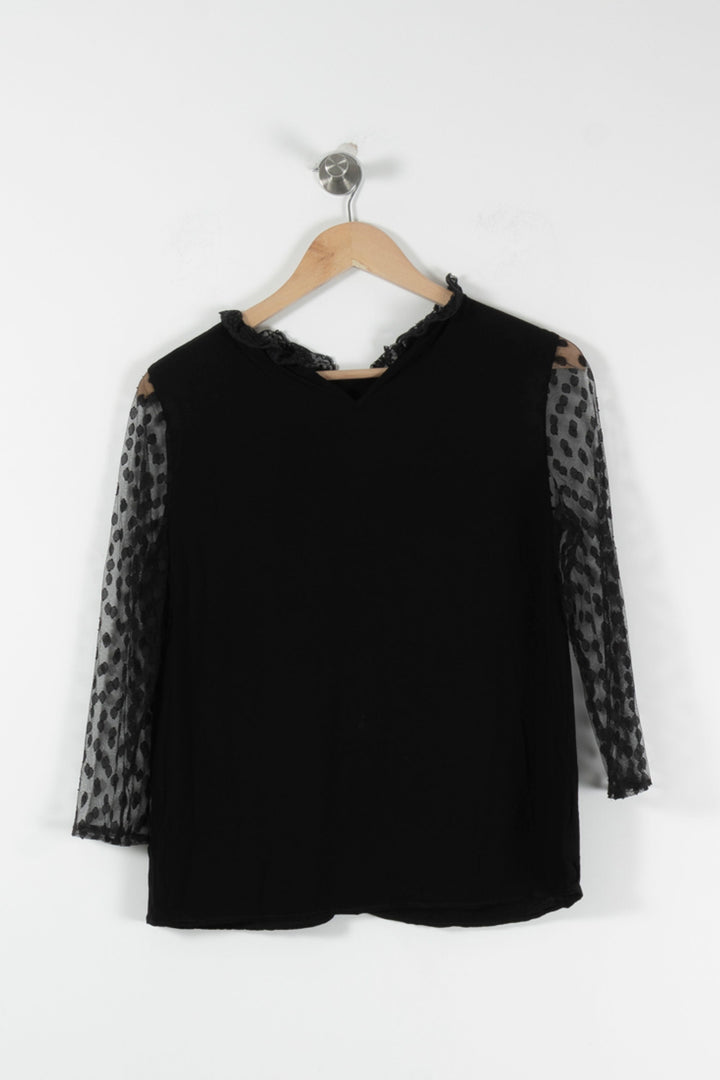 Blouse Noire - Taille S/36 de la marque Claudie Pierlot | PARAD90262 - Vendu par Paradigme - Image 4