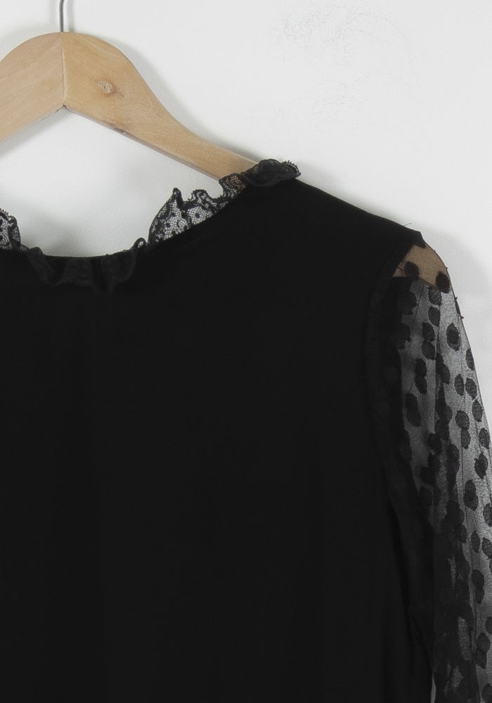 Blouse Noire - Taille S/36 de la marque Claudie Pierlot | PARAD90262 - Vendu par Paradigme - Image 3