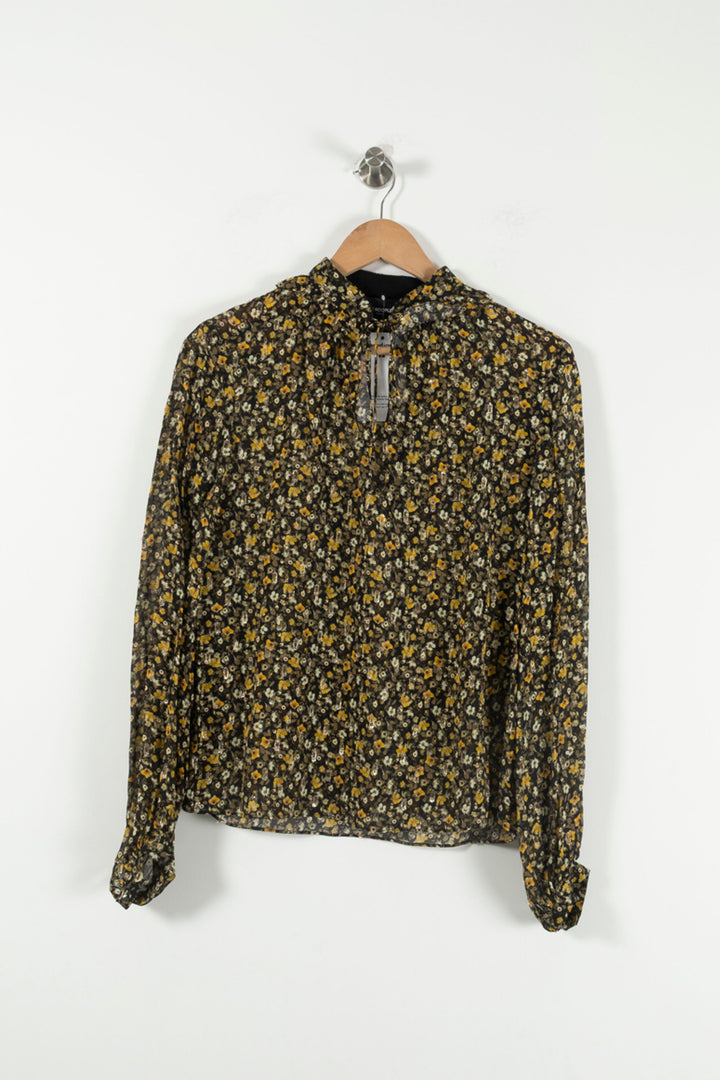 Blouse Noire et Jaune - Taille XS/34 de la marque The Kooples | PARAD90274 - Vendu par Paradigme - Image 2