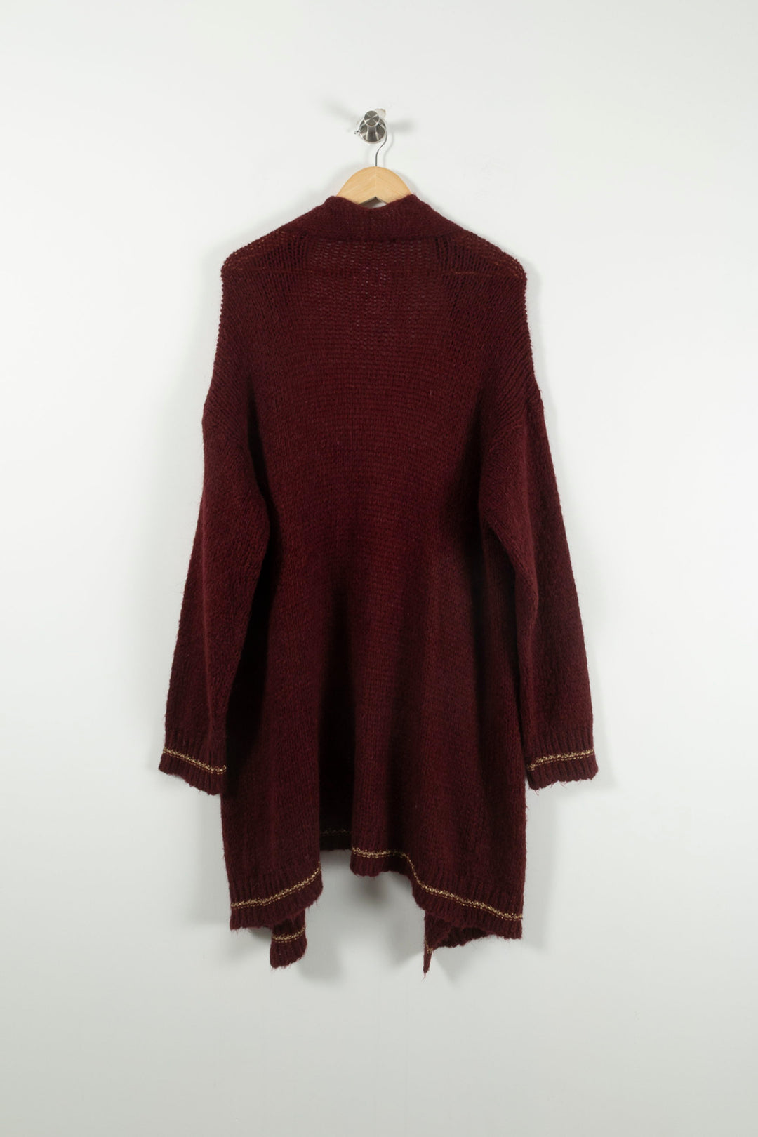 Cardigan Bordeaux - Taille L/40 de la marque La Fée Maraboutée | PARAD90279 - Vendu par Paradigme - Image 4
