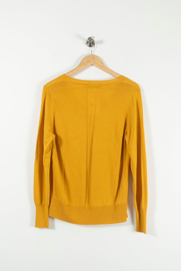 Pull Jaune - Taille L/40 de la marque La Fée Maraboutée | PARAD90287 - Vendu par Paradigme - Image 4