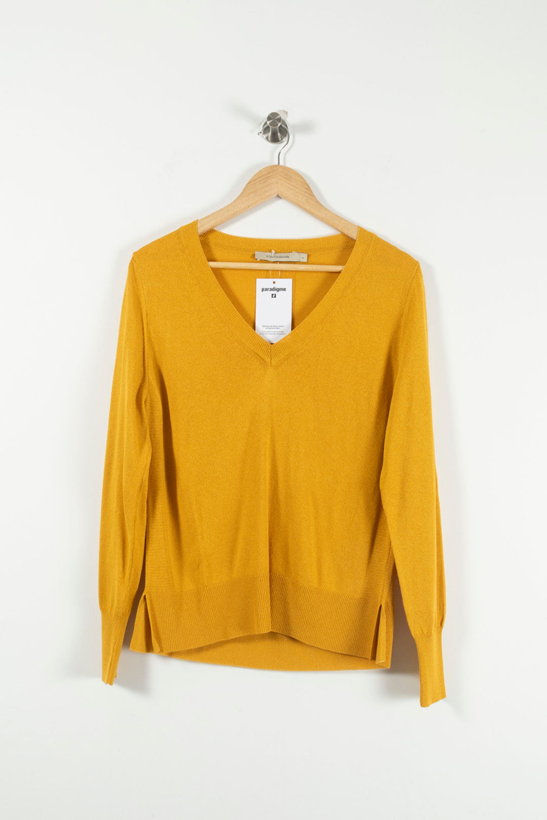 Pull Jaune - Taille L/40 de la marque La Fée Maraboutée | PARAD90287 - Vendu par Paradigme - Image 2