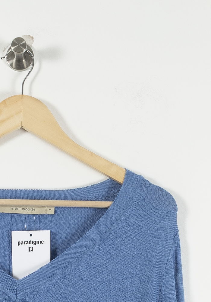 Pull Bleu - Taille L/40 de la marque La Fée Maraboutée | PARAD90288 - Vendu par Paradigme - Image 3
