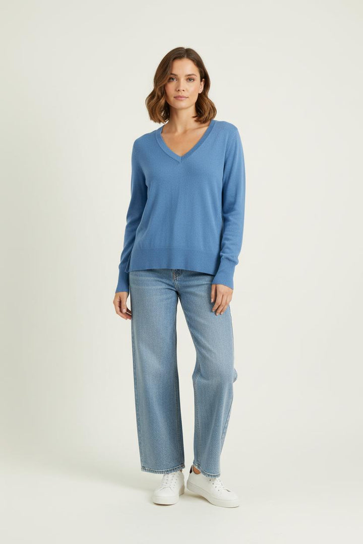 Pull Bleu - Taille L/40 de la marque La Fée Maraboutée | PARAD90288 - Vendu par Paradigme - Image 1