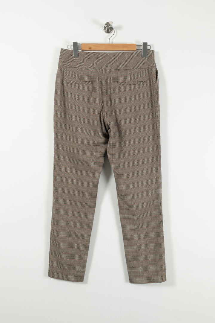 Pantalon Carreaux Marron - Taille L/40 de la marque Kookai | PARAD90290 - Vendu par Paradigme - Image 4