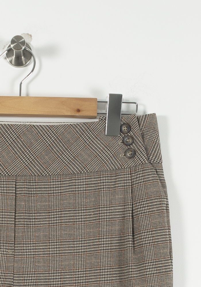 Pantalon Carreaux Marron - Taille L/40 de la marque Kookai | PARAD90290 - Vendu par Paradigme - Image 3
