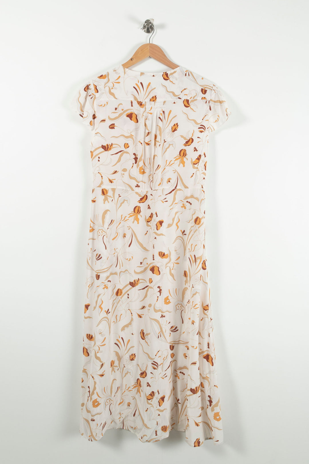 Robe Longue Blanche et Marron - Taille L/40 de la marque Comptoir des Cotonniers | PARAD90294 - Vendu par Paradigme - Image 4