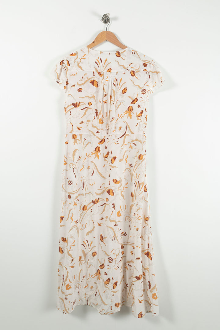 Robe Longue Blanche et Marron - Taille L/40 de la marque Comptoir des Cotonniers | PARAD90294 - Vendu par Paradigme - Image 4