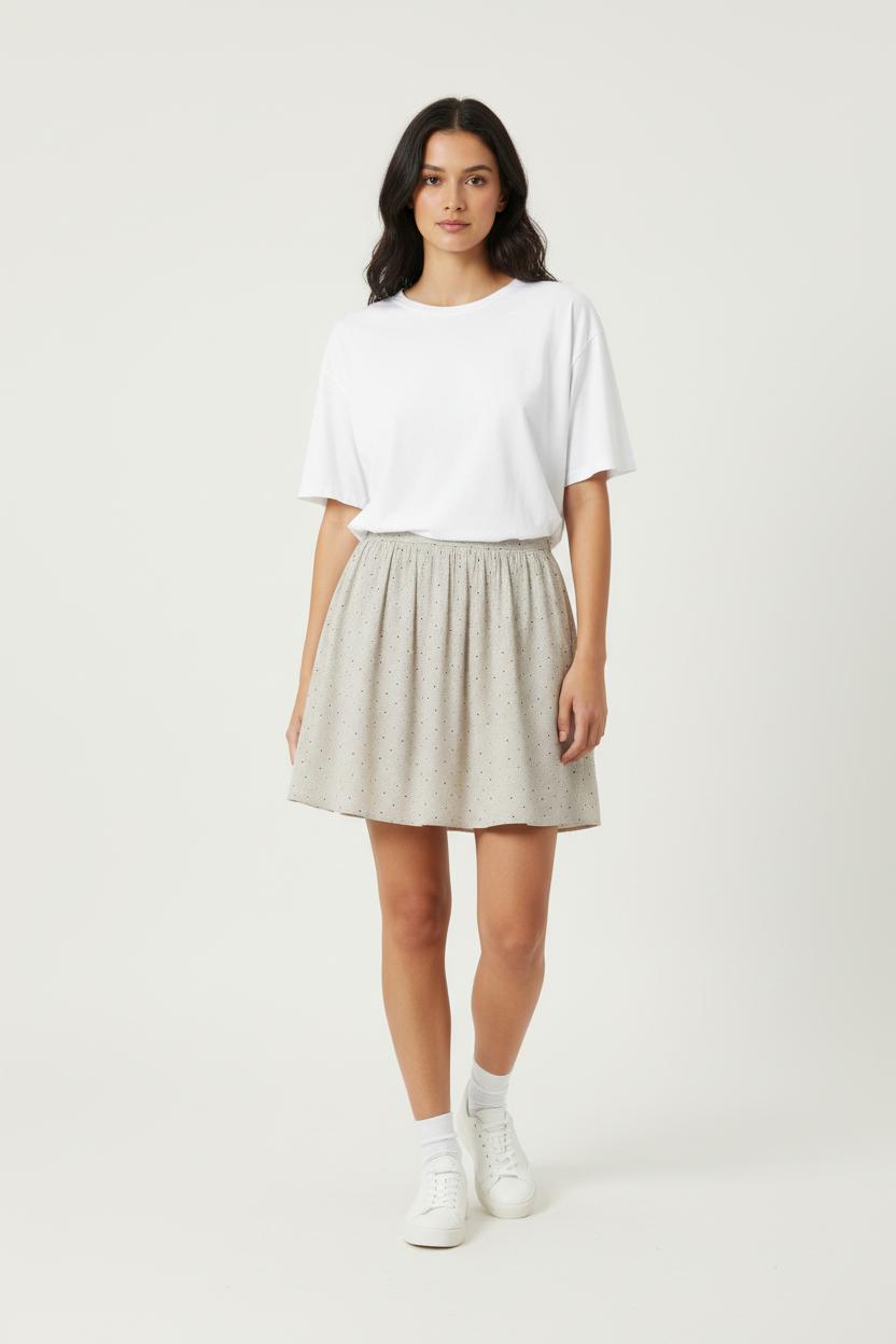 Jupe Courte Beige - Taille L/40 de la marque Galeries Lafayette | PARAD90303 - Vendu par Paradigme - Image 1