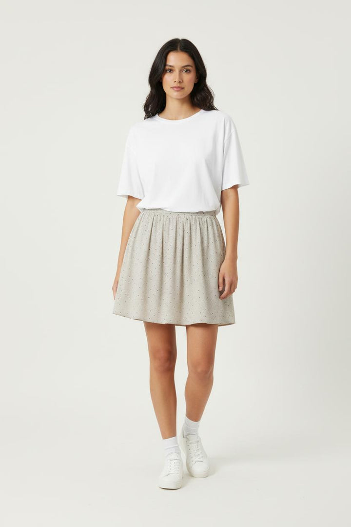 Jupe Courte Beige - Taille L/40 de la marque Galeries Lafayette | PARAD90303 - Vendu par Paradigme - Image 1