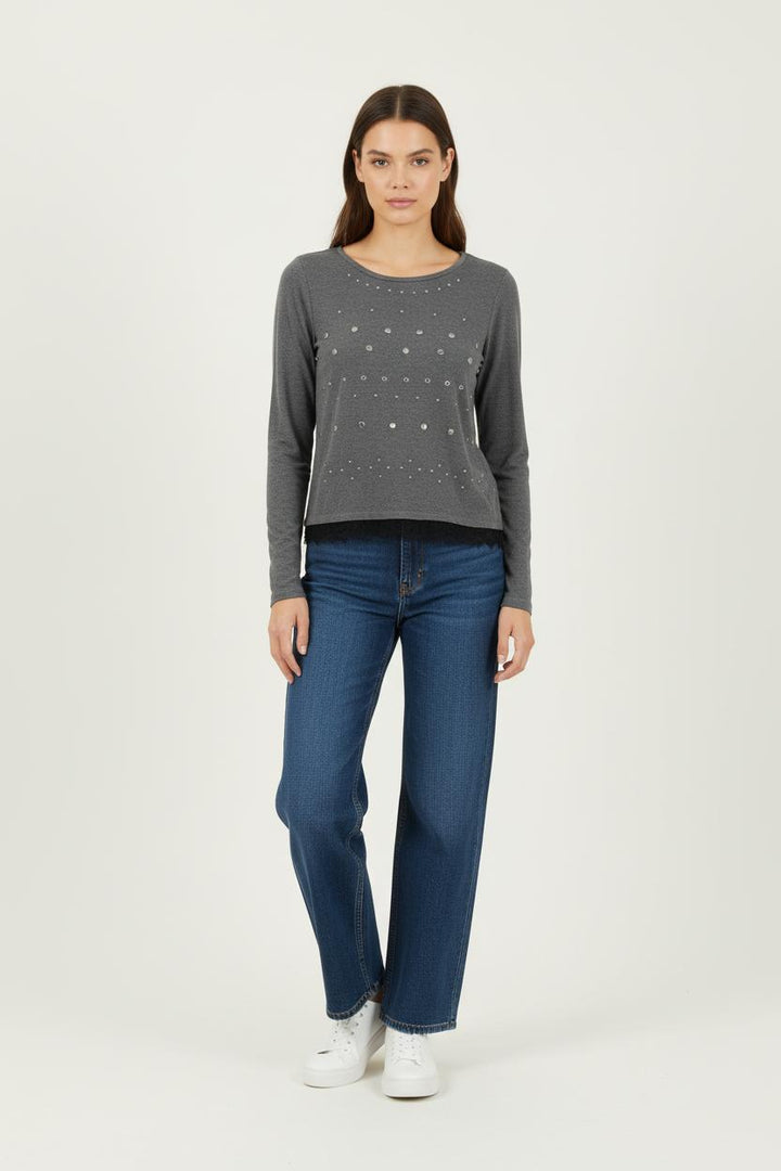 Sweat Gris - Taille XXS/32 de la marque IKKS | PARAD90308 - Vendu par Paradigme - Image 1