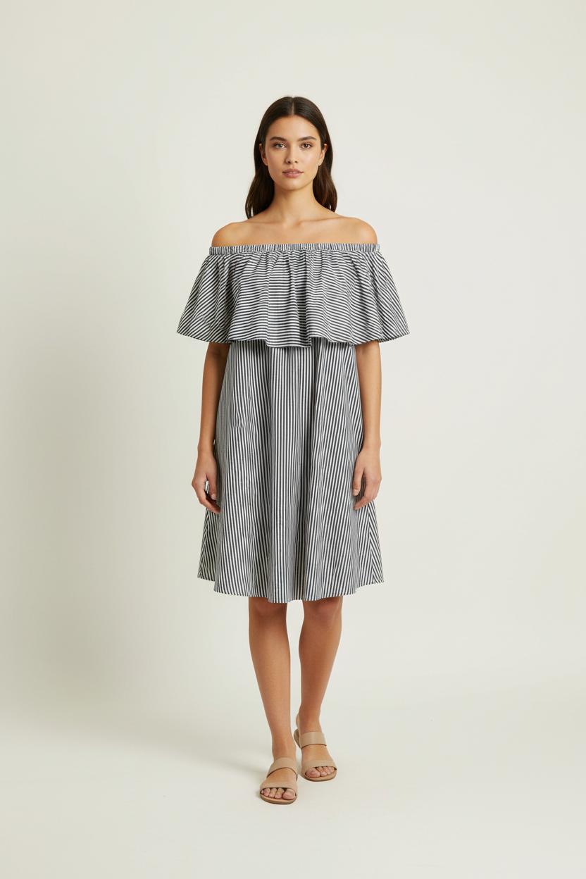Robe Courte Blanche et Noire - Taille S/36 de la marque Imperial | PARAD90310 - Vendu par Paradigme - Image 1
