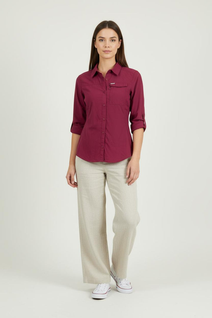 Chemise Bordeaux - Taille XS/34 de la marque Columbia | PARAD90313 - Vendu par Paradigme - Image 1