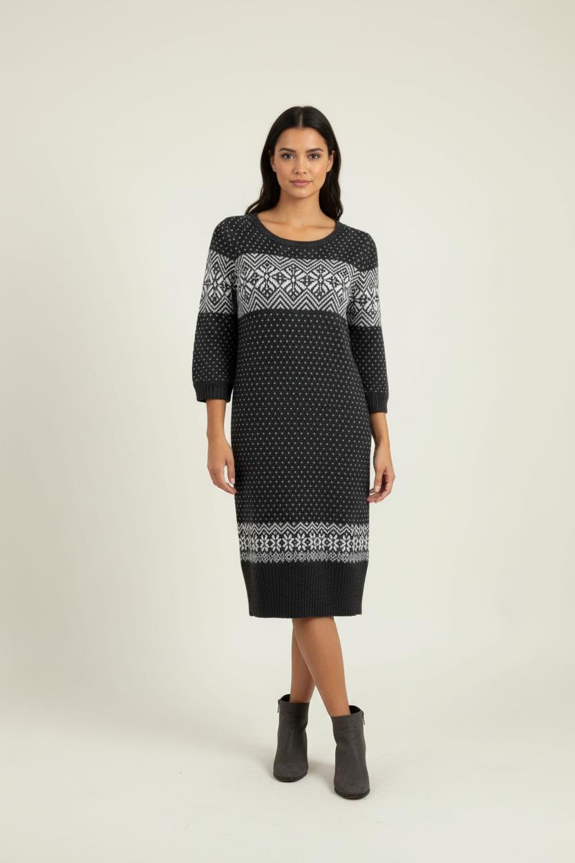 Robe Pull Noire et Blanche - Taille S/36 de la marque Suncoo | PARAD90321 - Vendu par Paradigme - Image 1