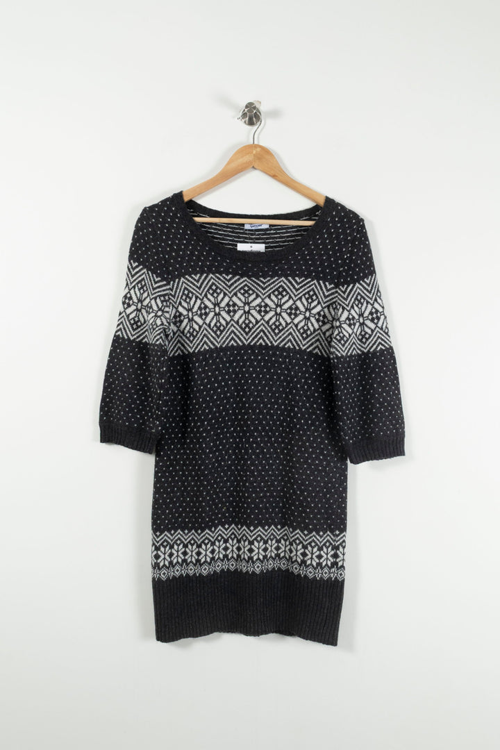 Robe Pull Noire et Blanche - Taille S/36 de la marque Suncoo | PARAD90321 - Vendu par Paradigme - Image 2